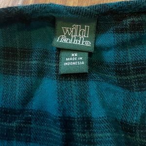 Green plaid wild fable dress